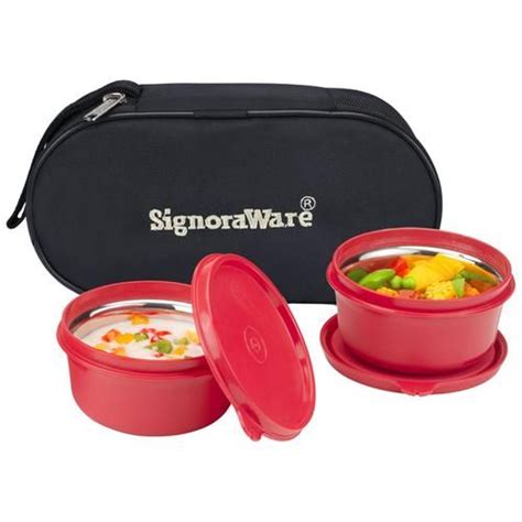 signoraware lunch box with bag